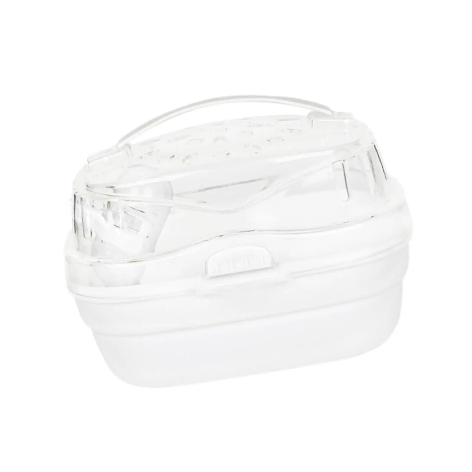 Portable Hamster Carrier Cage Ventilation Design for Outdoor Multifunctional 360° Transparent Window Built in Water Bottle