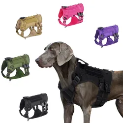 Arnés táctico antideslizante para perros grandes con bucle reforzado