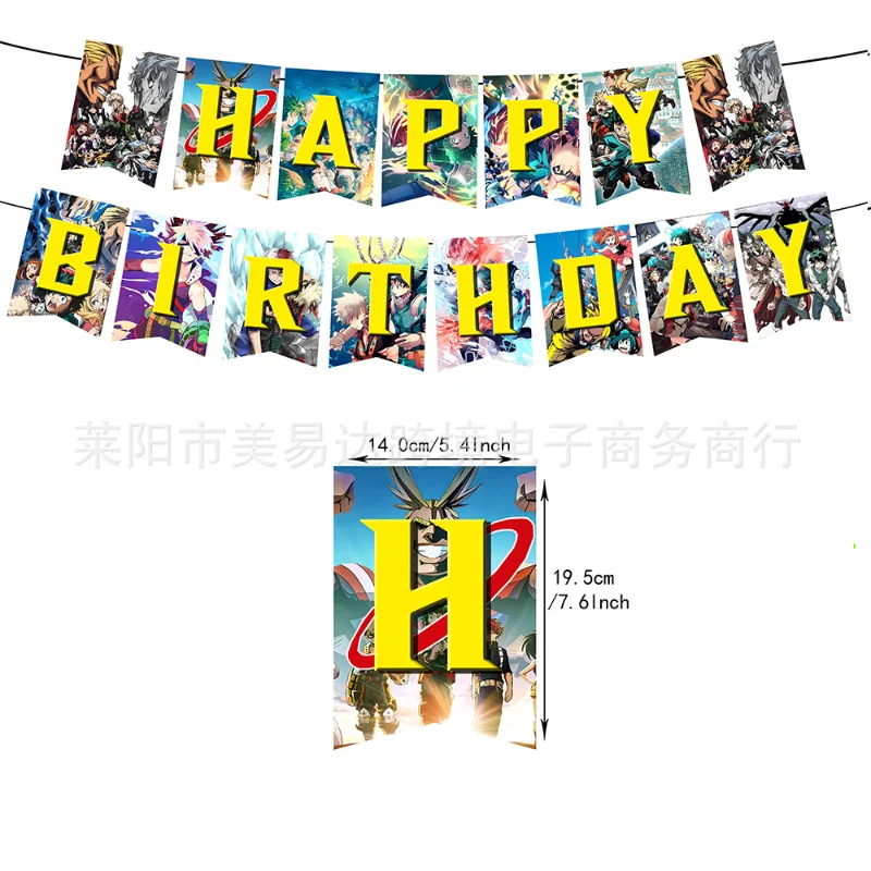 Set Decoración Cumpleaños Anime My Hero Academia para Gatos y Perros - imagen 3