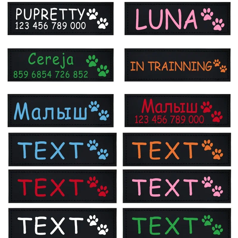 Etiqueta identificativa con nombre para perro – Arnes, collar y correa - imagen 2