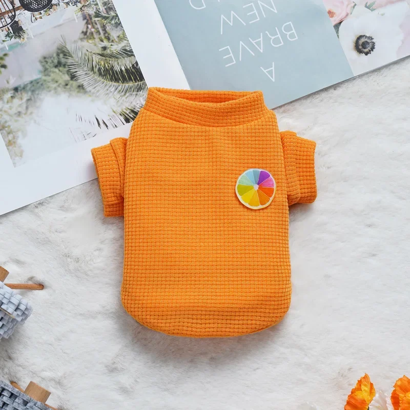 Ropa de verano con broche de fruta para perros pequeños, jersey de manga corta suave, chaleco para mascotas, camiseta para cachorros - imagen 4