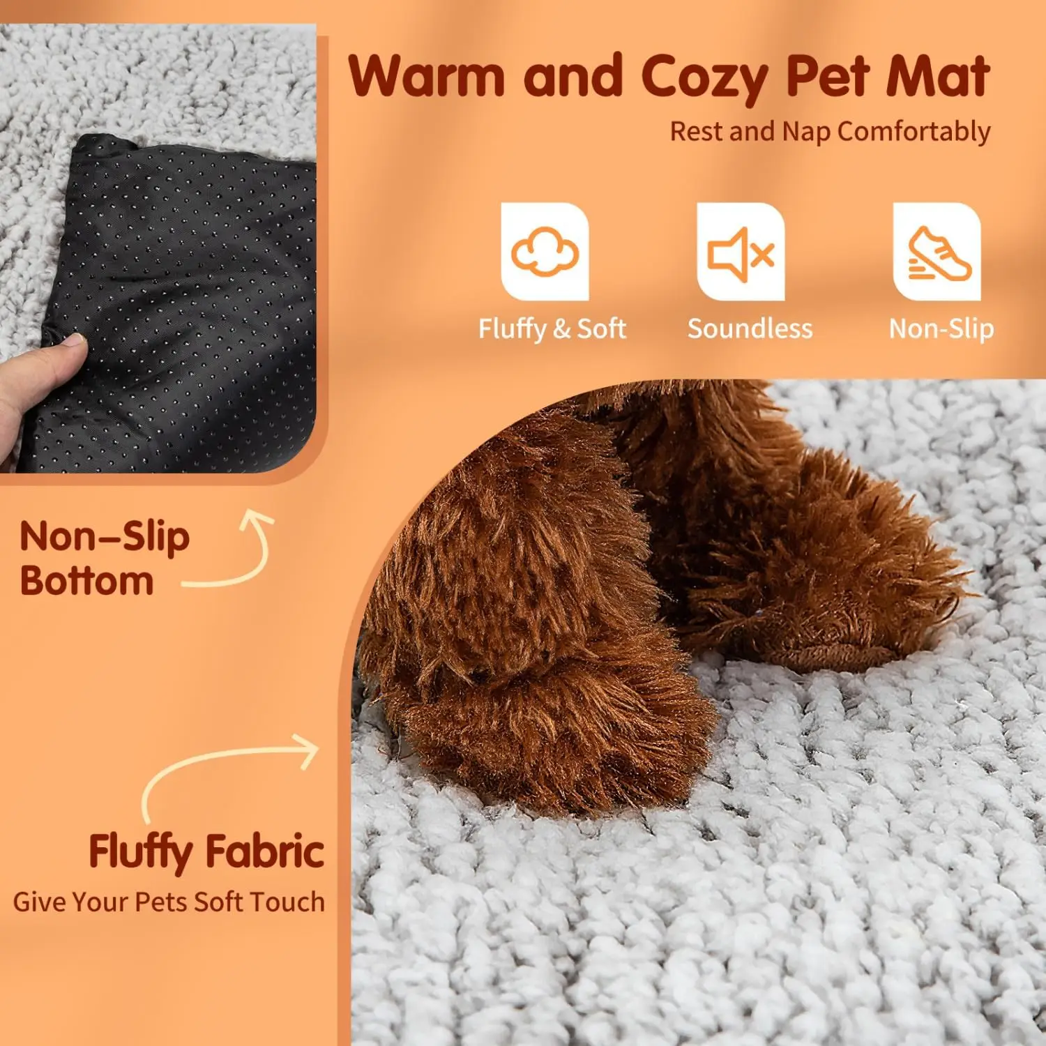 Estera para mascotas con autocalentamiento, colchón para perros con película de aluminio súper suave para dormir, alfombrilla para cama para gatos y perros pequeños y medianos - imagen 4