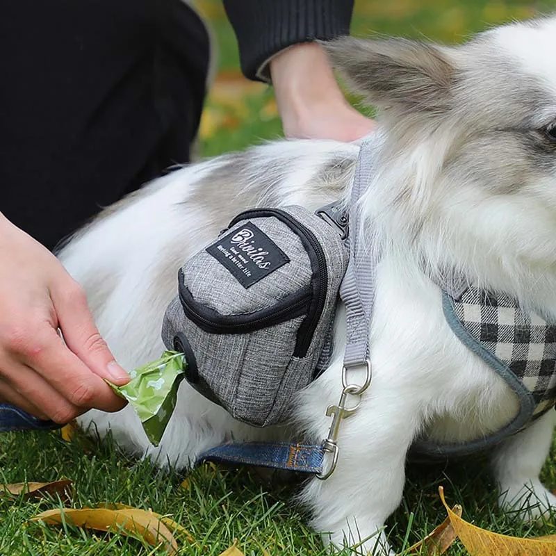 Bolsa de entrenamiento para perros y mascotas, bolsa portátil para golosinas para perros al aire libre, bolsa de cintura de recompensa para aperitivos para cachorros, dispensador de bolsas para excrementos de perros, accesorios para mascotas - imagen 3