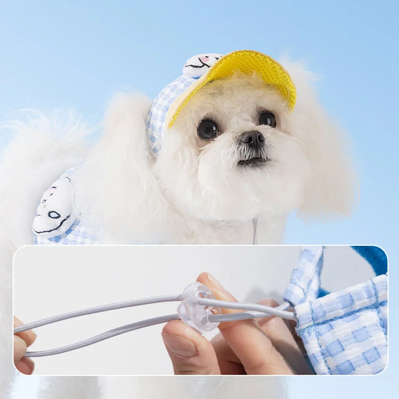 Juego de correas de arnés para perros, arnés ajustable para mascotas para perros pequeños, gatos, correa para el pecho para perros, correa con sombrero, accesorios para perros, 3 uds. - imagen 4