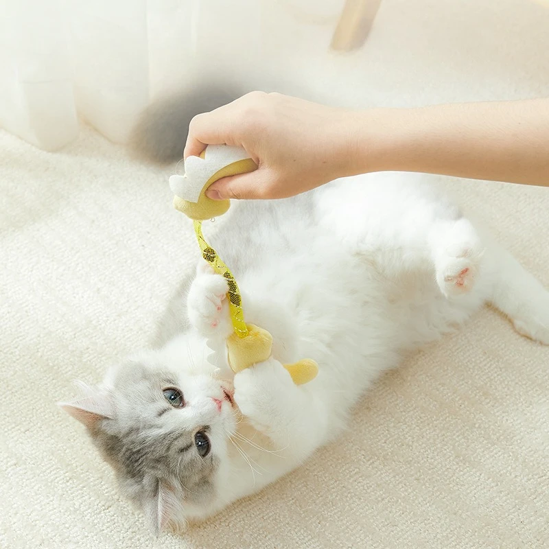 2 uds lindo dinosaurio de peluche juguete interactivo para gatos tubo de plástico suministros para mascotas accesorio - imagen 4