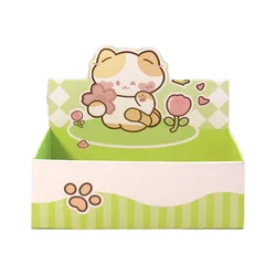 Caja rascadora cartón corrugado para gatos cama reemplazable