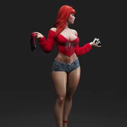 Kit figura resina miniatura chica cámara zapato impreso 3D sin pintar
