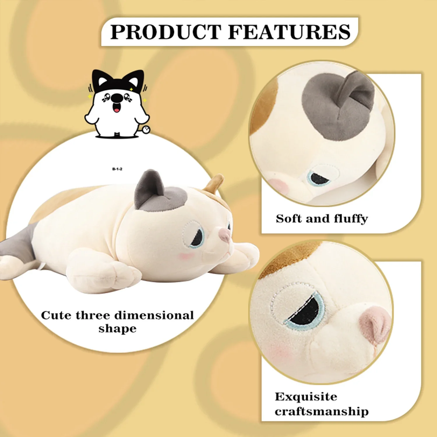 PETFULED cachorro latido del corazón juguete de peluche Alivio del estrés de las mascotas y ayuda calmante, juguetes para el Alivio del perro, juguete masticable chirriante de felpa para mascotas - imagen 2