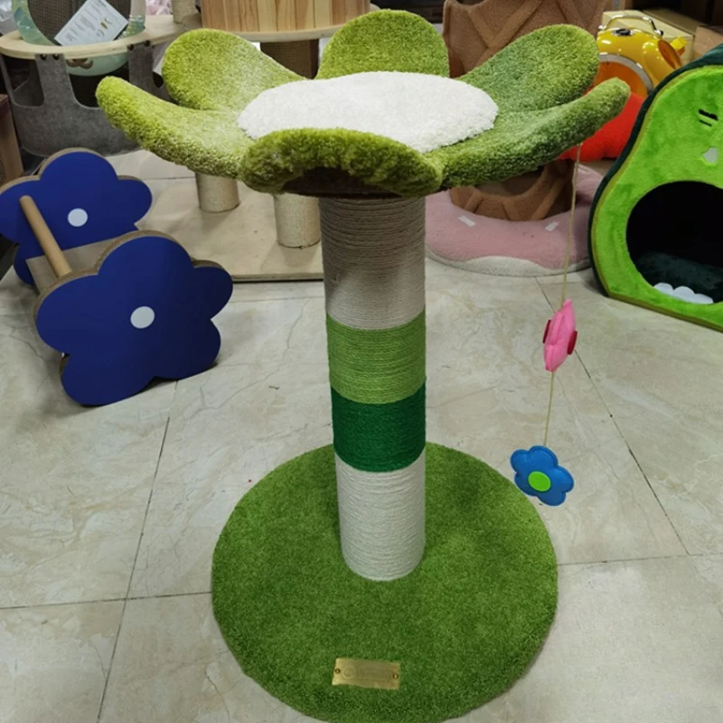 Rascador multicolor para gatos y flores, poste para escalar en la pared, árbol, suministros de entrenamiento para mascotas, accesorios para muebles - imagen 3