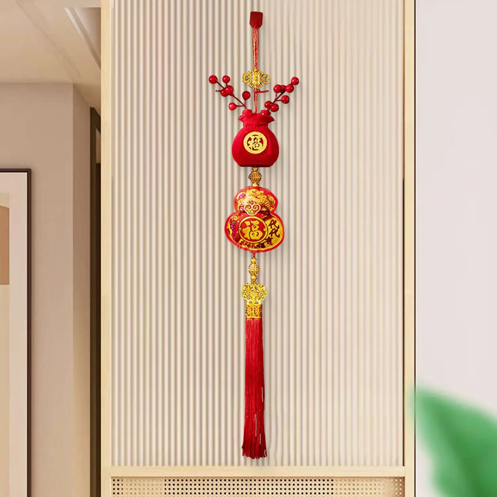 2026 Horse Charm Pendant Red Berries Flocking Decor Lucky New Year Hanging Ornament for Lunar Festival Home