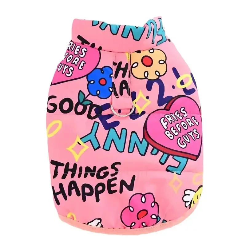 Abrigo de cuello alto de color para mascotas, traje cálido de invierno para perros, oso de peluche, chaleco grueso para gatos, ropa para perros, Parkas, abrigo de invierno, ropa para cachorros - imagen 5