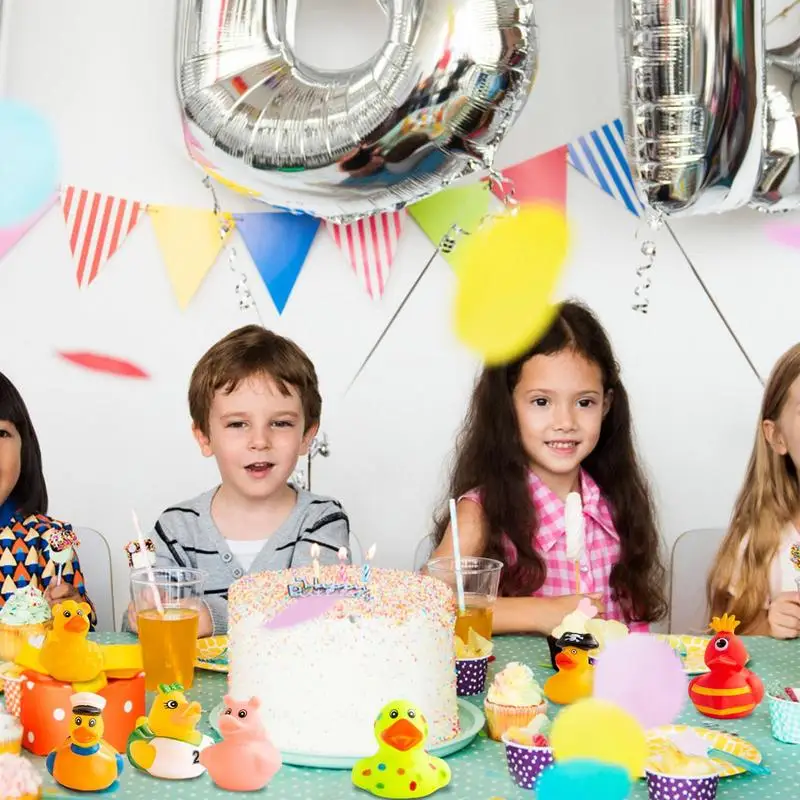 Juguetes de baño de patos de goma para niños, juguete de baño de ducha, pato flotador divertido, juego de agua de natación, regalo para niños, 20 piezas - imagen 4