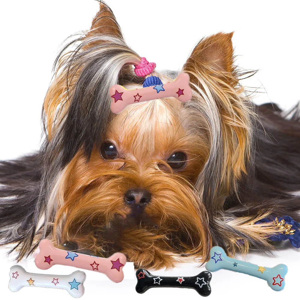 Nuevas pinzas para el pelo para perros con estampado de estrellas, horquilla para perros, decoración bonita, lazos para el pelo para cachorros, suministros para perros pequeños, sombreros para mascotas - imagen 2