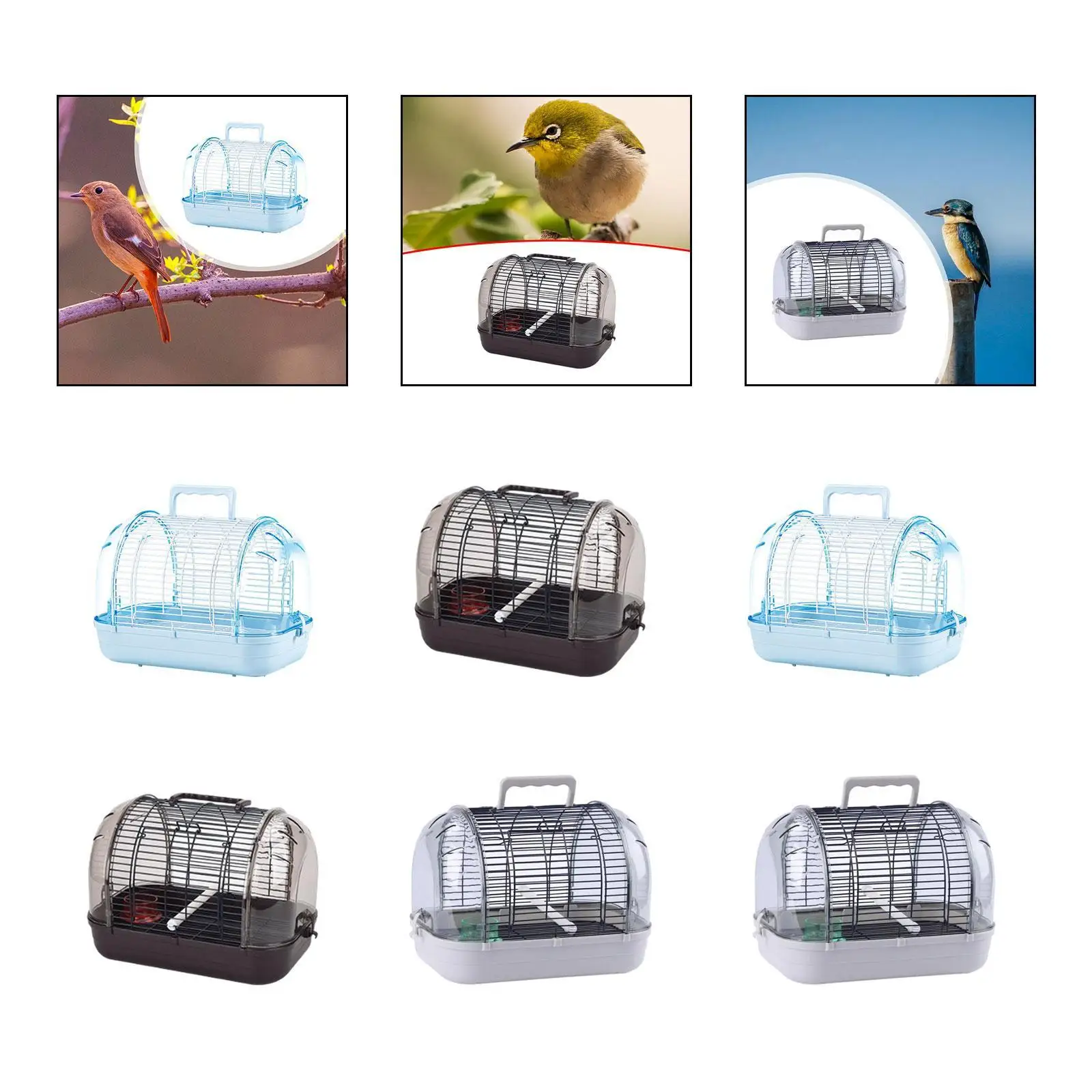 Bird Cage Parrot Travel Cage Portable Easy to Clean Breathable Parakeet Cage Bird Carrier for Cockatiels Parrots Small Birds