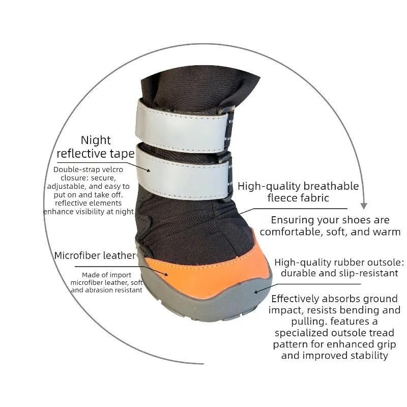 Zapatos de terciopelo antideslizantes para perros pequeños y medianos - imagen 3