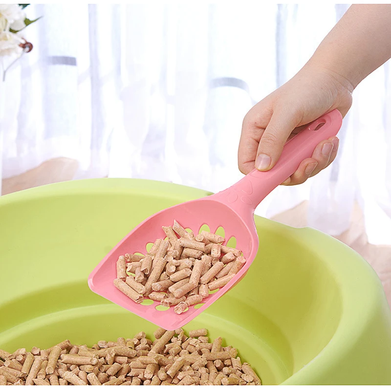 Cuchara de plástico para arena de gato, herramienta de limpieza para el cuidado de mascotas, recogedor de residuos de arena, pala hueca para caca de gato, productos de limpieza, cucharas de comida para perros - imagen 4