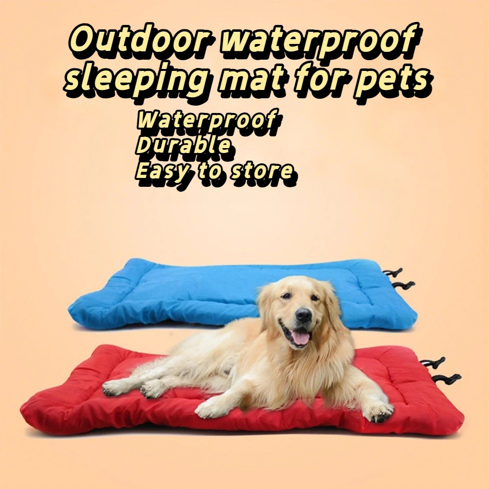 Estera para dormir portátil impermeable para mascotas, duradera, ligera, fácil de almacenar para actividades al aire libre y viajes de acampada con mascotas