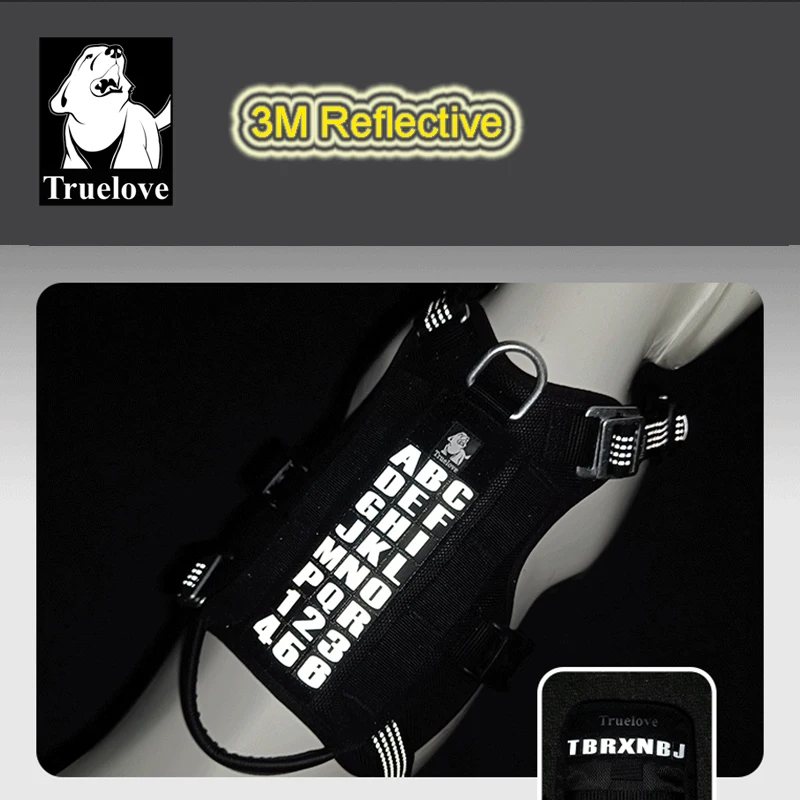 Truelove sujetador de gancho y bucle personalizado, parche de gancho para perro, gato, arnés, Collar, bolsa de sillín, números, letras, reflectantes, TLV2301 - imagen 5