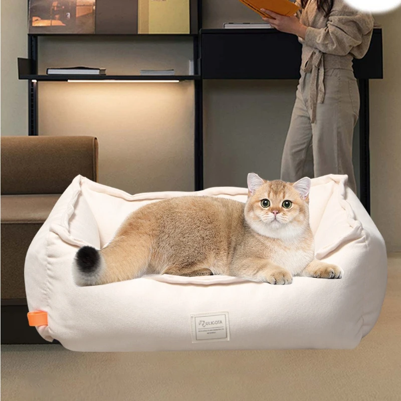 Cama suave acolchada para gatos – Cálida y resistente