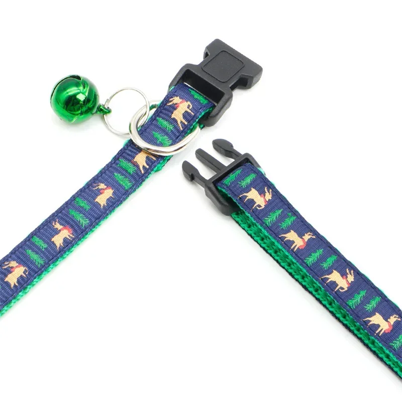 Collar con hebilla de seguridad para perro, copo de nieve, árbol de Navidad, Collar para mascotas ajustable, collares para gatos, accesorios para mascotas - imagen 4
