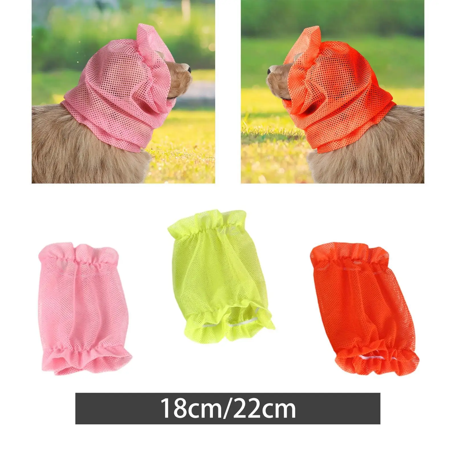 Cubierta para los oídos para perros, accesorios para sombreros para mascotas, protección contra el ruido profesional, cómoda gorra envolvente de malla, redecilla para los oídos para perros - imagen 3