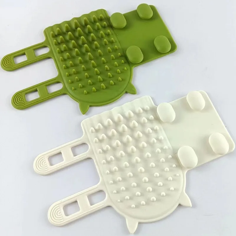 Peine de masaje para depilación de Gel de sílice para mascotas, juguetes para aliviar el estrés para perros y gatos de alta elasticidad, accesorios de limpieza de baño - imagen 3