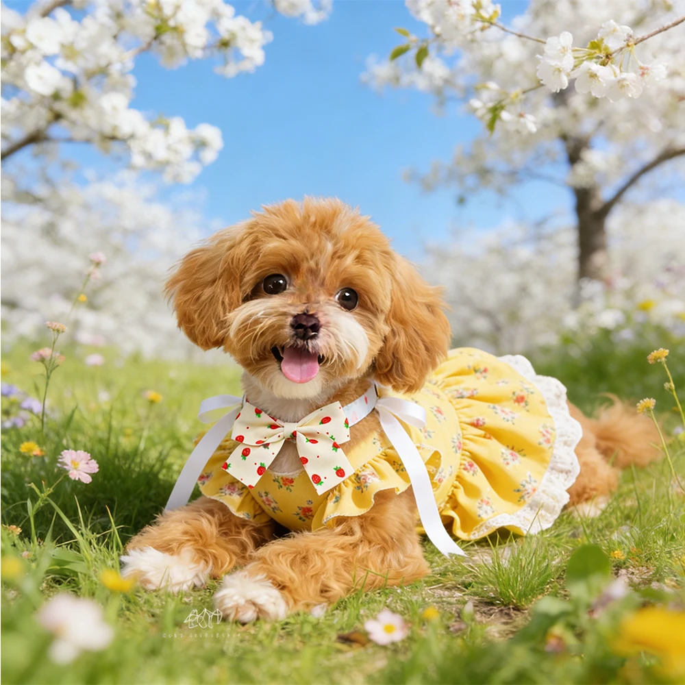 Bandana estampada de fresa para perros y gatos – Original y dulce - imagen 2