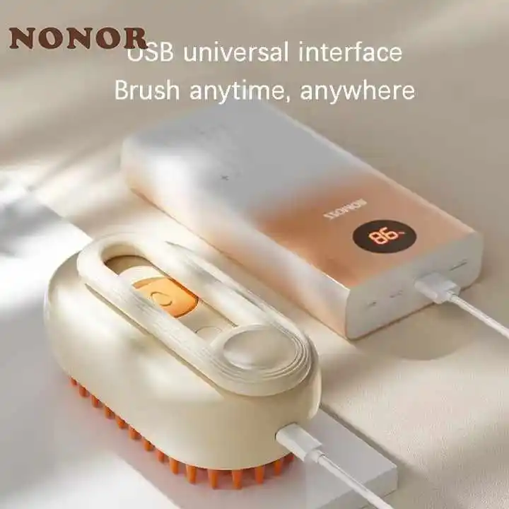 Cepillo de pelo 3 en 1 para perros y gatos, cepillo eléctrico para limpieza de mascotas, cepillo en aerosol de vapor, peine de masaje para depilación, cepillo antivuelo - imagen 4