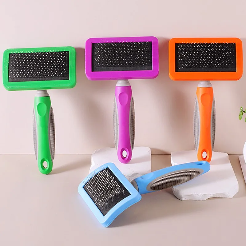 Cepillo removedor pelo perros y gatos con mango cómodo masajeador - imagen 3