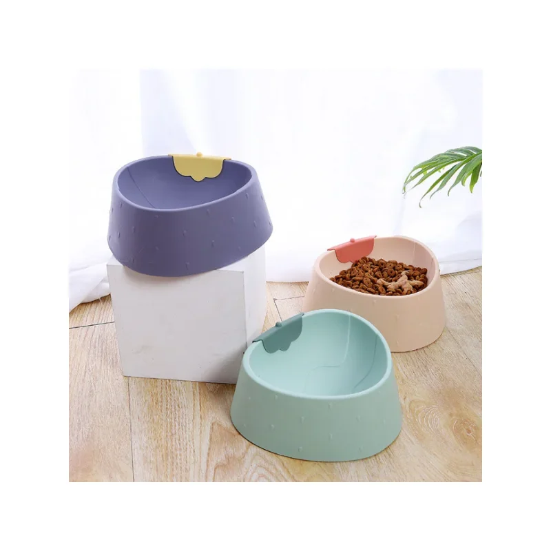 Cuenco de viento para mascotas, vajilla de fresa, antigiro, comida para gatos, comida para perros, agua potable, cuenco de comida para gatos - imagen 3