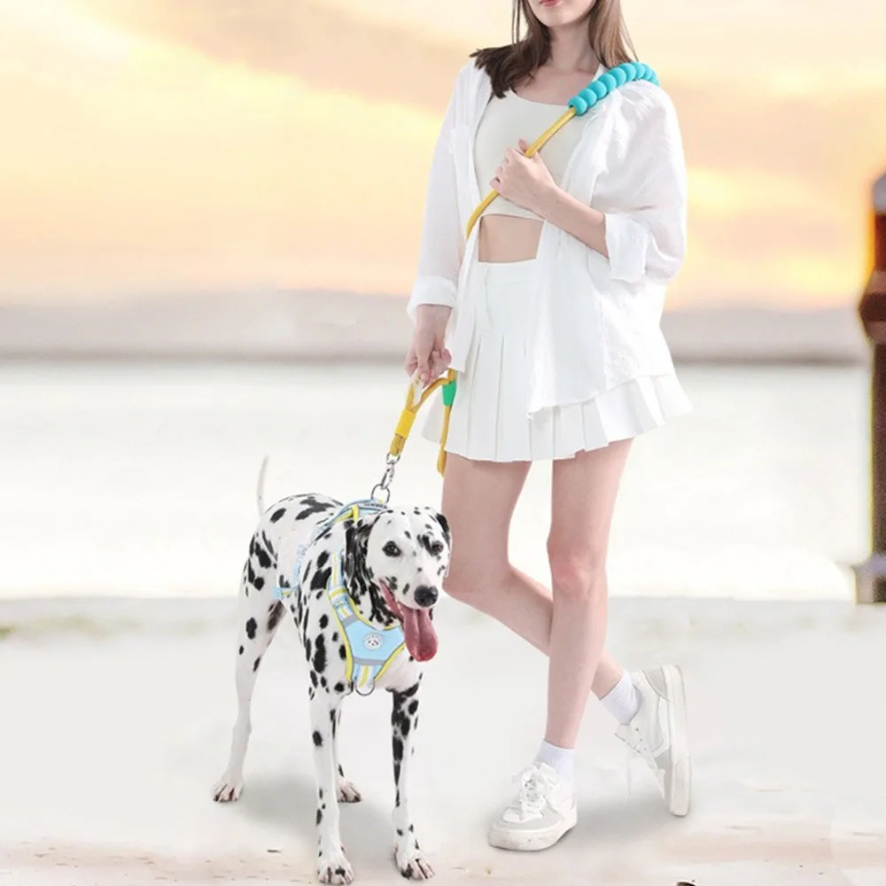 Correa para mascotas al aire libre con mango acolchado cómodo, cuerda de tracción colorida de 1,5 m para perros pequeños, medianos y grandes - imagen 2