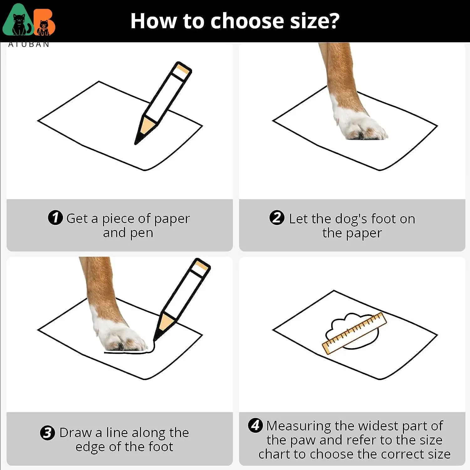 ATUBAN-zapatos antideslizantes para perros, botas y protectores de patas para pavimento caliente, botines impermeables para perros para día lluvioso, senderismo de verano - imagen 2