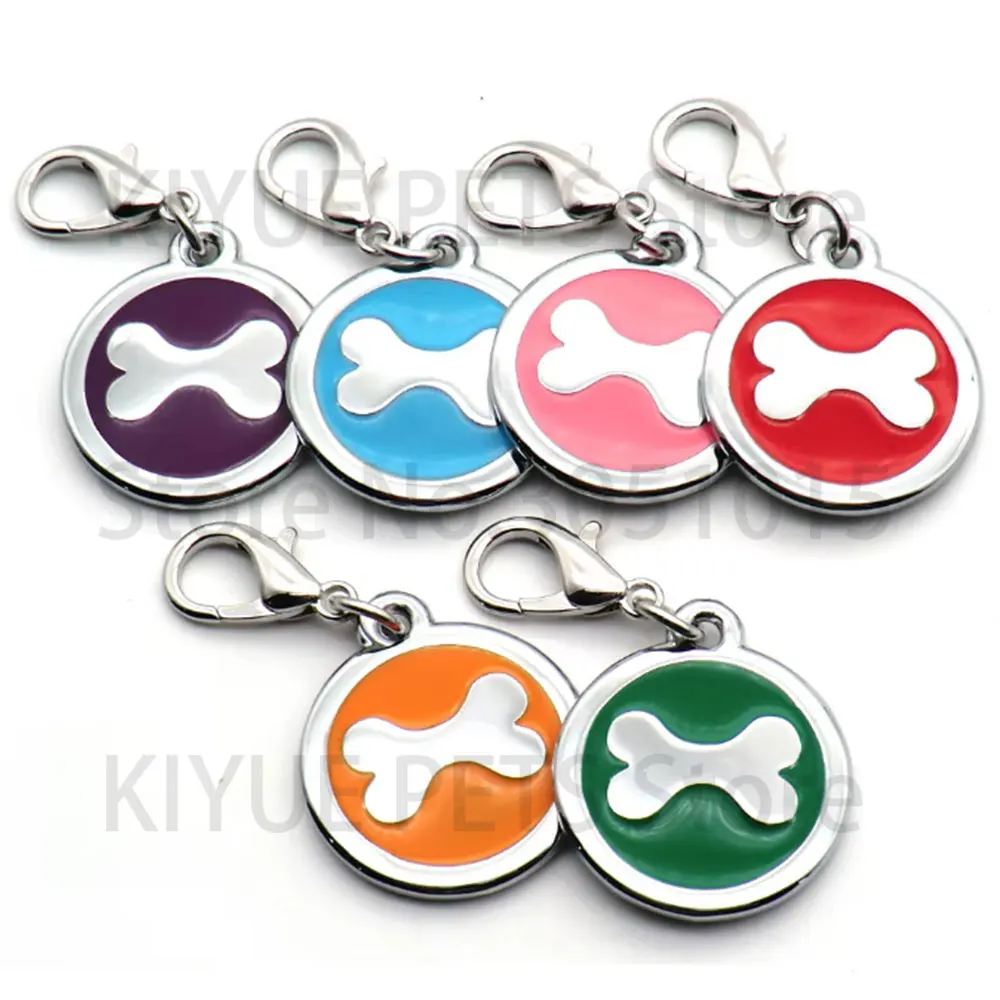 Etiqueta de identificación personalizada para mascotas, accesorios para Collar de perro, gato, cachorro, hueso, pata, nombre, antipérdida, venta al por mayor, 20 unidades - imagen 5
