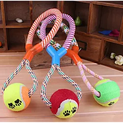 Juguete de entrenamiento con cuerda y pelota para gatos y perros