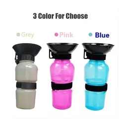 Botella de agua portátil con taza para perros y gatos al pasear