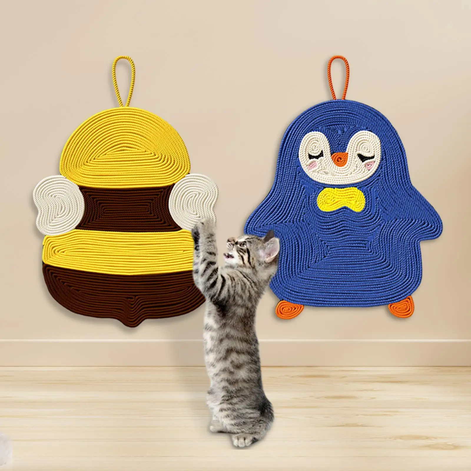 Cat Scratch Mat Cat Sleeping Pad Anti Slip Protect Sofa and Furniture Cute Wall Mounted Cat Floor Scratching Pad Rug Exercise