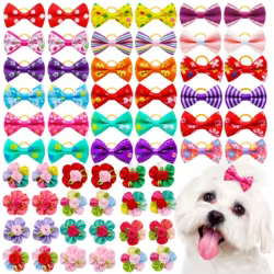 Bandas elásticas decorativas para cachorros – Moños de peluquería canina
