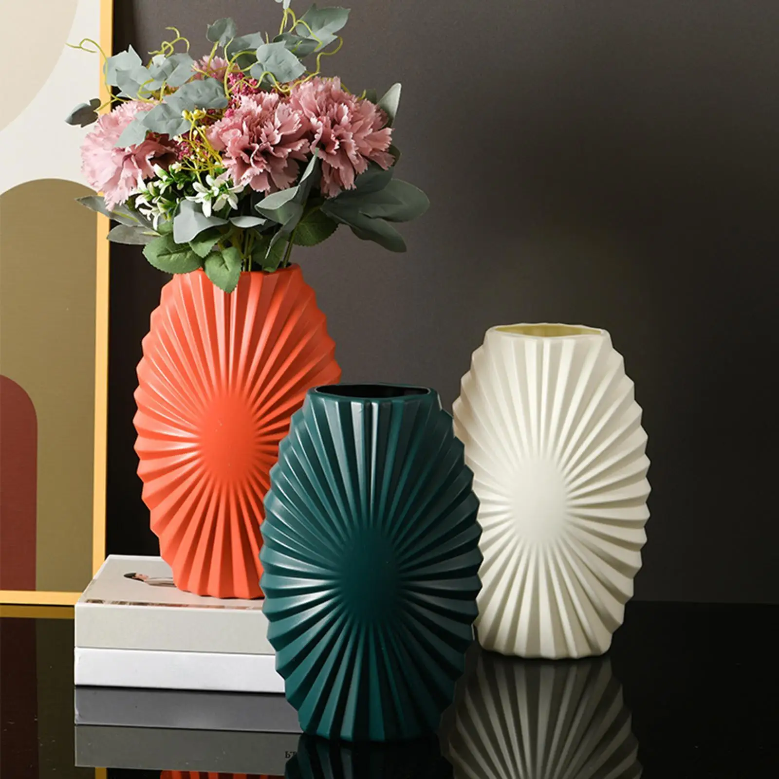 Flower Vase Nordic Desktop Centerpieces Bathroom Decor Events Ornamnet Desktop Vase for Table Living Room Farmhouse Office Shelf