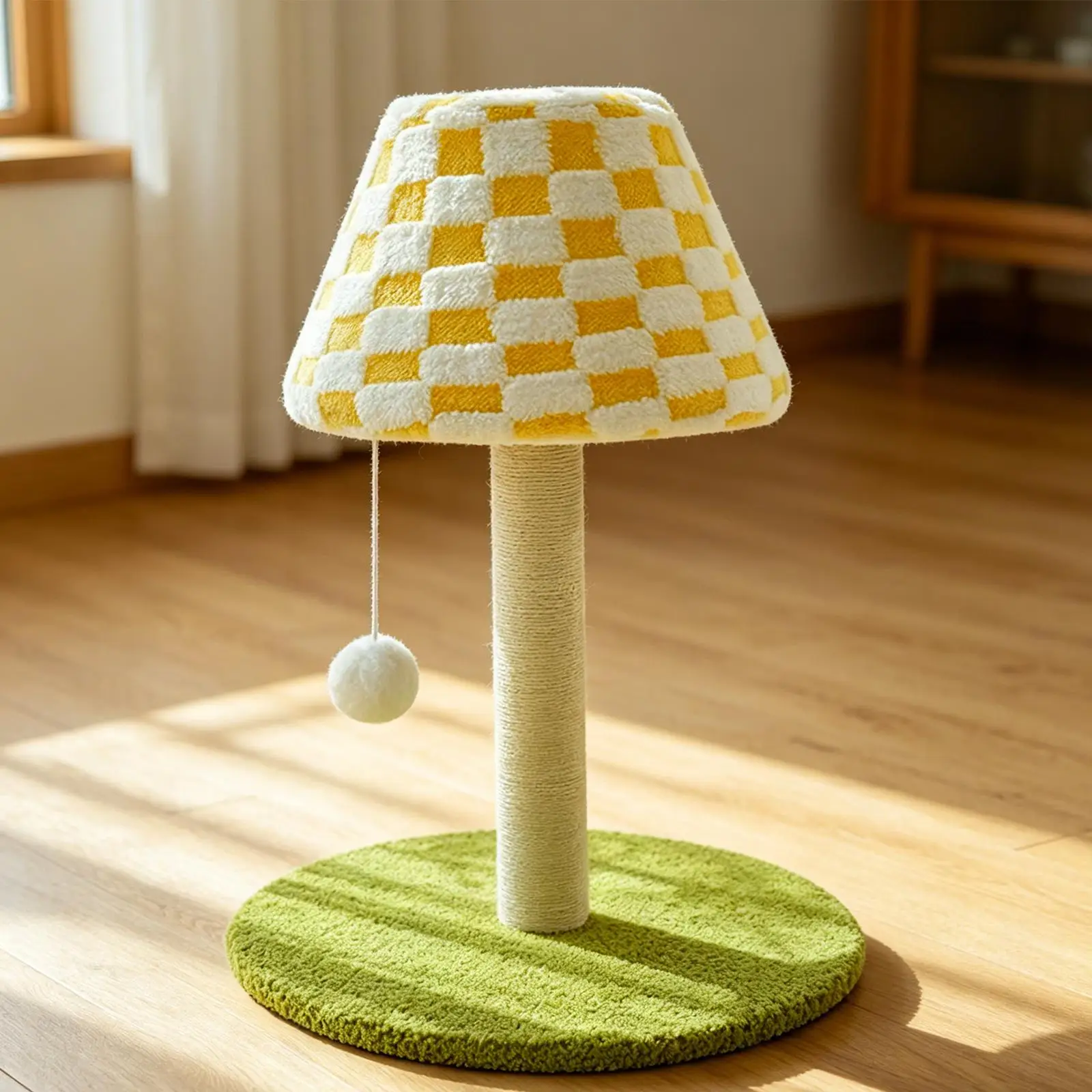 Árbol rascador para gato con poste de sisal y pelota colgante - imagen 4
