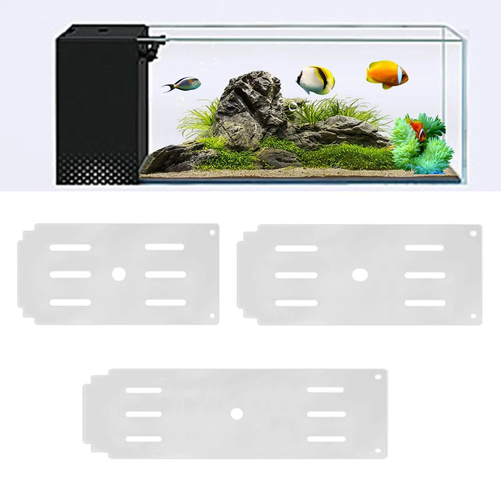 Cubierta superior de acrílico para acuario, dosel acrílico para acuario con orificios de alimentación, antisalto, tapa de tanque de instalación Simple - imagen 2