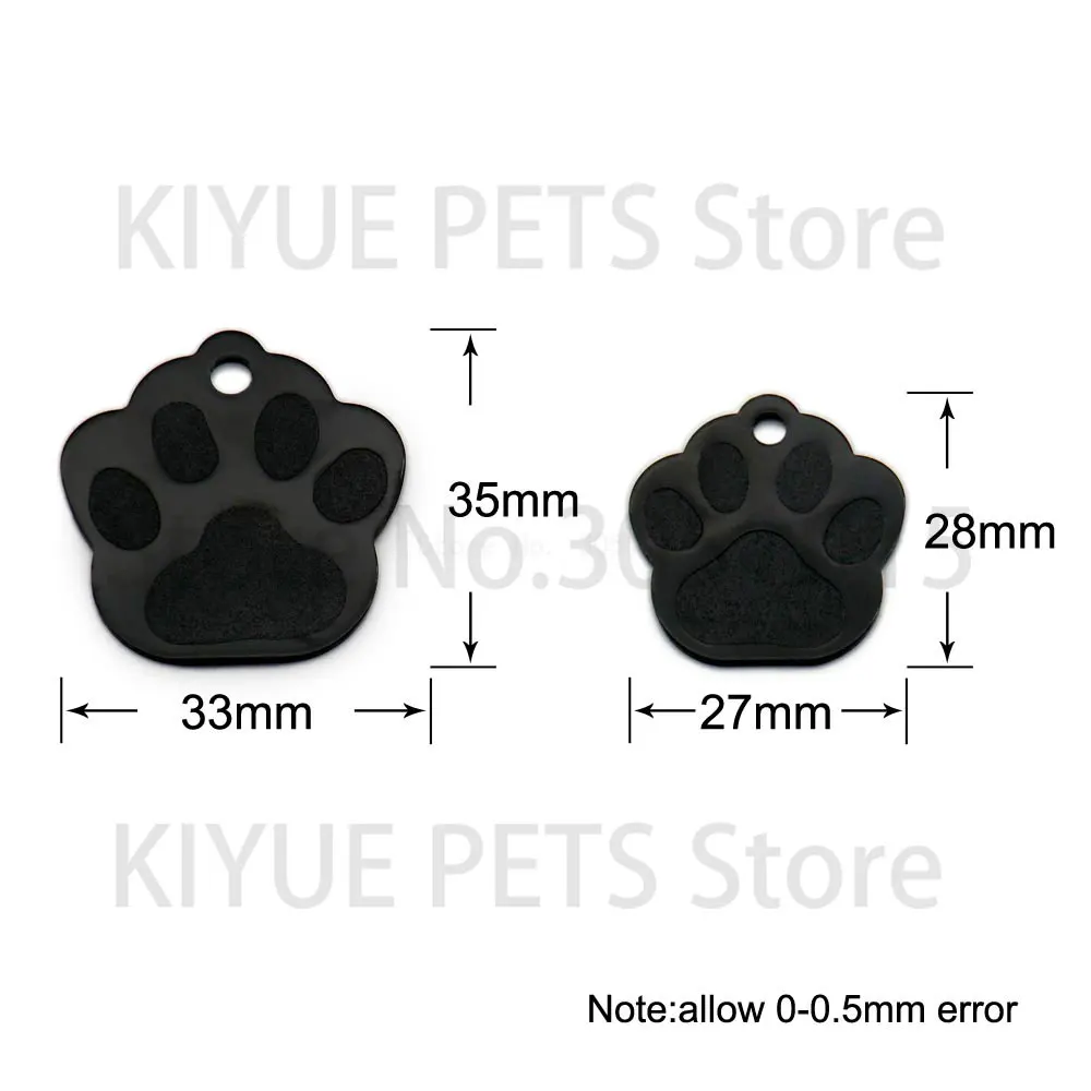 Placa identificativa con forma de pata para perros y gatos – Nombre y teléfono grabados - imagen 3