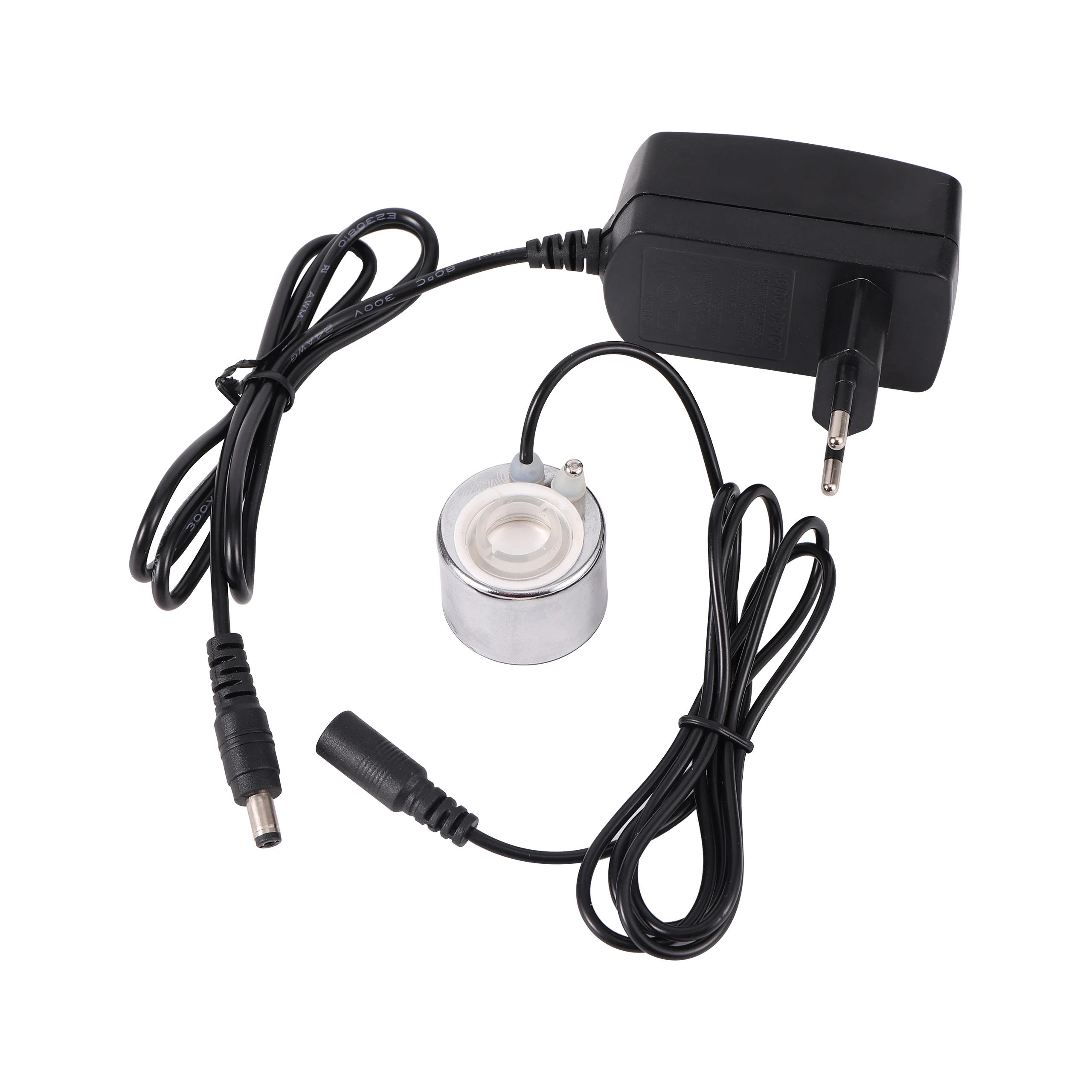 Mini humidificador ultrasónico para acuario, nebulizador de paisajismo de rocalla interior, fuente de agua, atomizador de estanque, 24V/1A, CC - imagen 4