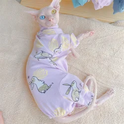 Suéter de algodón para gatos Sphynx y Devon Rex – Cálido con cuello alto