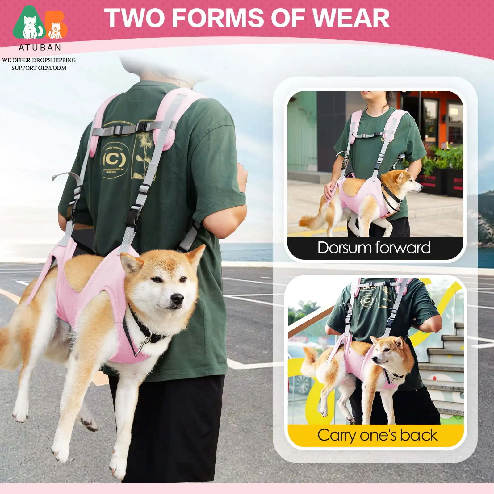 Mochila porta mascotas para perros mayores - exteriores y emergencias - imagen 3
