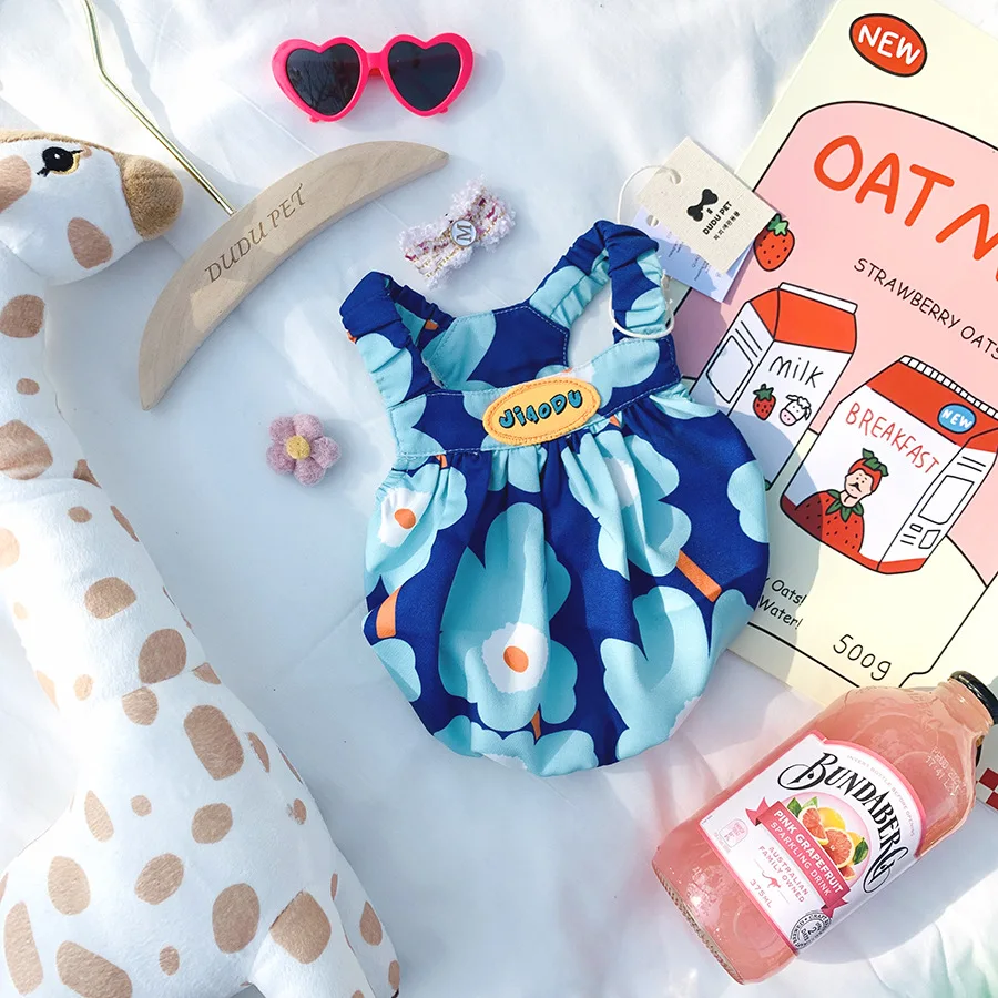 Ropa para cachorros y mascotas, falda con tirantes elástica de verano para perros y niñas, camisola de Yorkshire maltés para gatos, falda de burbujas, ropa para mascotas, regalo