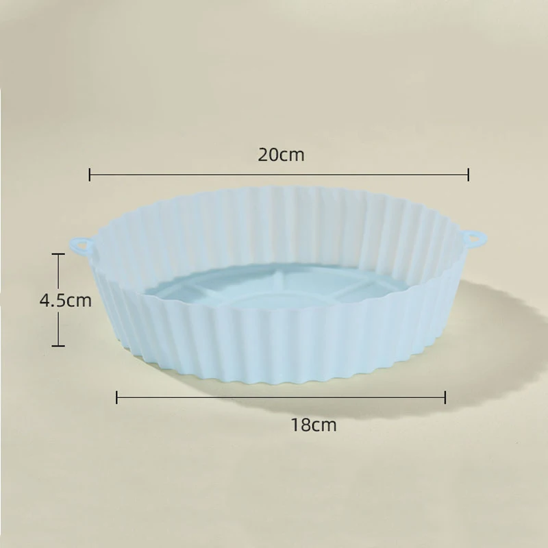 Bandeja de horno para freidoras de aire, cesta de pollo frito, esterilla, olla de silicona redonda, reemplaza la parrilla, accesorios, 14/18/18, 5cm - imagen 5