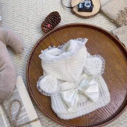 Sueter con capucha para gatos y perros pequenos - oso suave y comodo