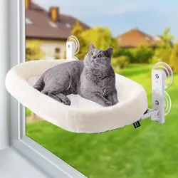 Hamaca para gato en ventana con ventosa – Cama nido soleada