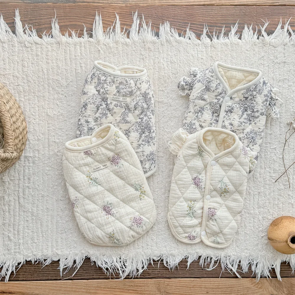 Chaleco de manga voladora para mascotas, ropa de algodón para perros pequeños y gatos, ropa para el hogar, chaqueta para perros, ropa para cachorros pequeños