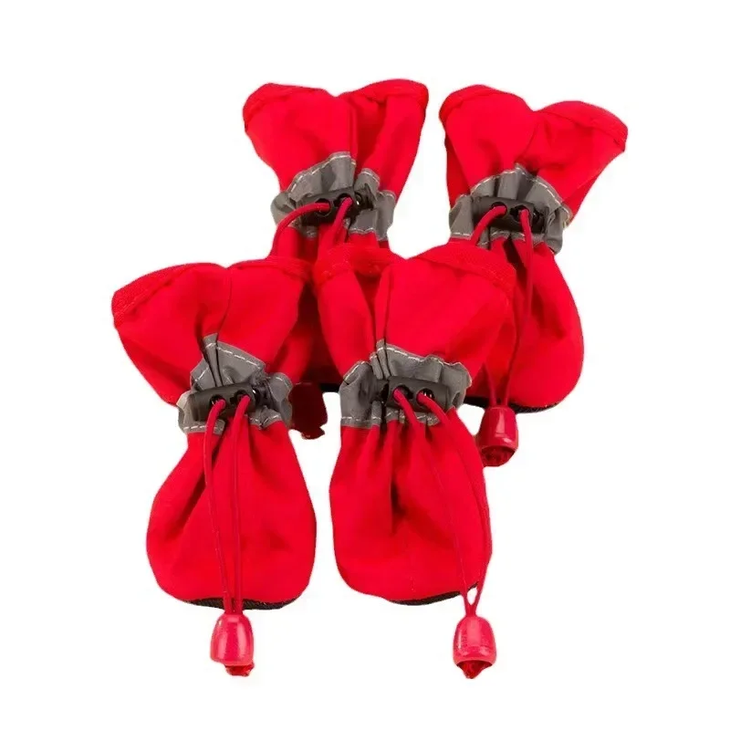 Zapatos para perros pequeños, zapatos transpirables de suela blanda para las cuatro estaciones, cubrezapatos cálidos antideslizantes para pies, Teddy Bichon - imagen 4